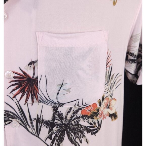 Rhude Hawaiian Shirt Size S Mens Pink Multi S/S 2022 NWT - Picture 3 of 13